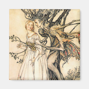 Íman Ímã da princesa do conto de fadas e do duende da