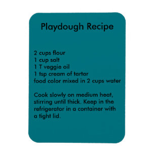 Íman Ímã da receita de Playdough