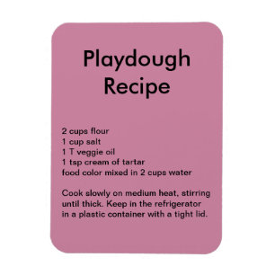 Íman Ímã da receita de Playdough