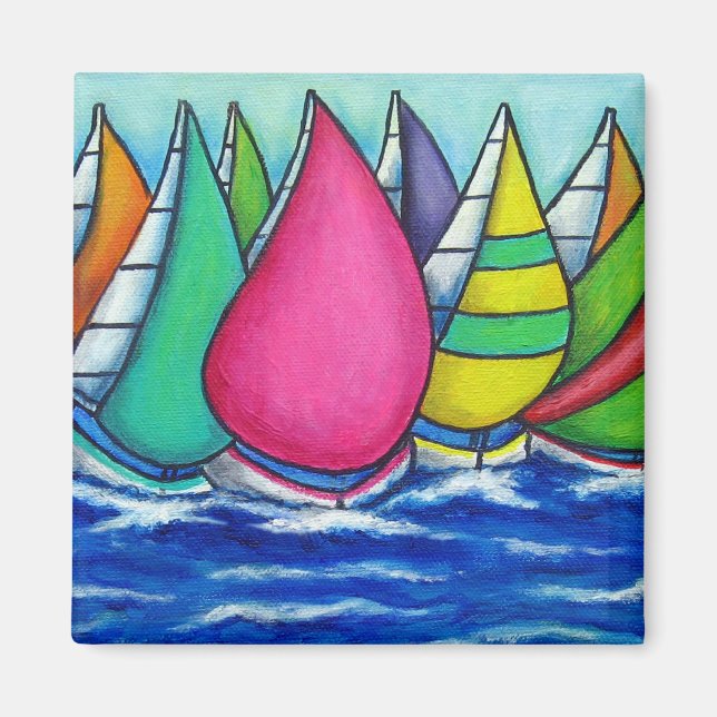 Íman Ímã da regata do arco-íris (Frente)