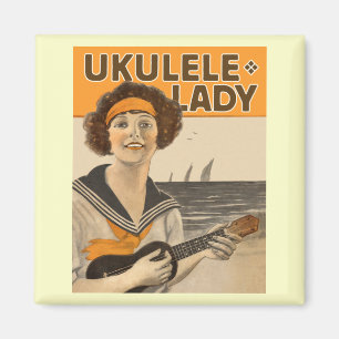 Íman Ímã da senhora #2 do Ukulele