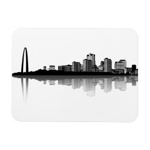 Íman Ímã da skyline de St Louis (b/w)