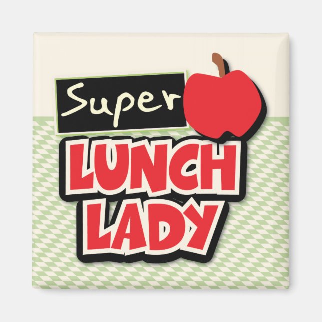 Íman Ímã da Super Lady do Almoço (Frente)