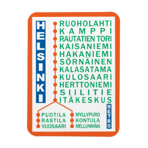 Íman Ímã das estações de metro de Helsínquia