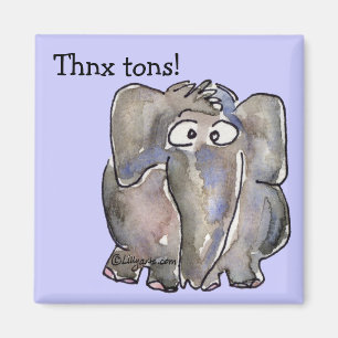 Íman Ímã das toneladas de Thnx do elefante dos desenh