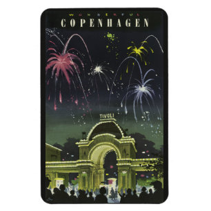 Íman Ímã das viagens vintage de Copenhaga