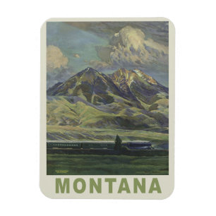 Íman Ímã das viagens vintage de Montana EUA