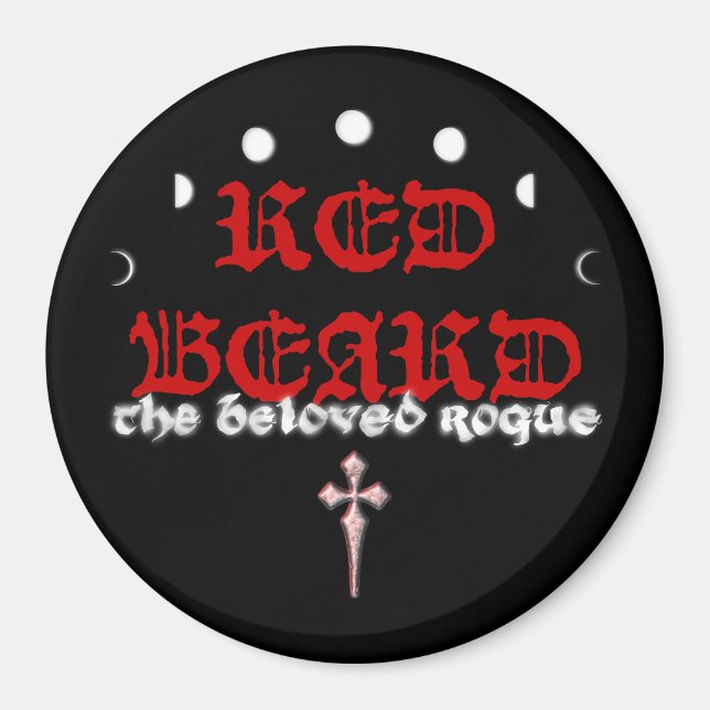Íman Ímã de 3 polegadas Red Beard (Frente)