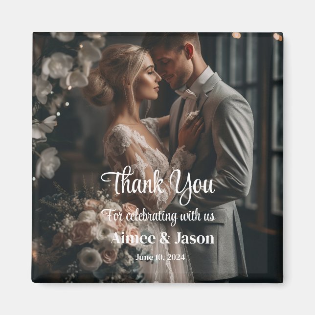 Íman Ímã de Agradecimento de Casamento (Frente)