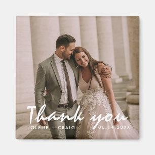 Íman Ímã de Agradecimento de Foto de Casamento