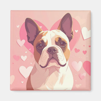 Íman Ímã de Amor de Bulldog Francês Fofo