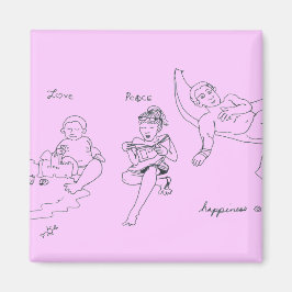 Íman Ímã de Amor, Paz, Felicidade (Rosa)