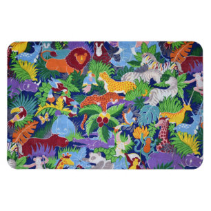 Íman Ímã de Animais Coloridos da Selva