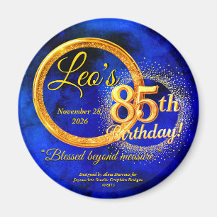 Íman Ímã de aniversário de 85 anos Lembrança/Favor