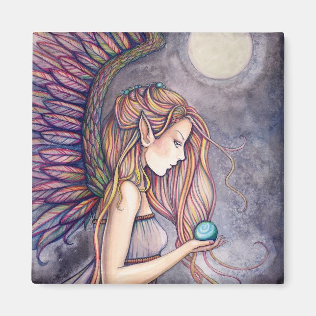 Íman Ímã de Anjo Adorável por Molly Harrison (Frente)