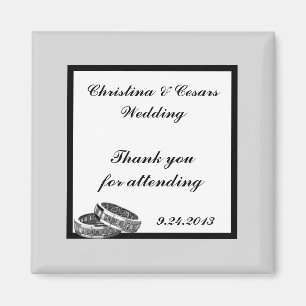 Íman Ímã de Anúncio 2"x2" Casamento Diamante Dele/Dela