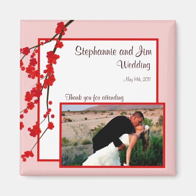 Íman Ímã de Anúncio 2"x2" Cerejeira Vermelha (Frente)