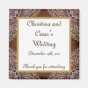 Íman Ímã de Anúncio 2"x2" Marrom Marroquino Intenso Pro