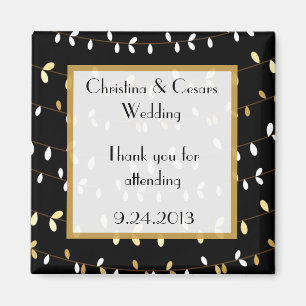 Íman Ímã de Anúncio 5x5cm Luzes de Verão Brilhantes em