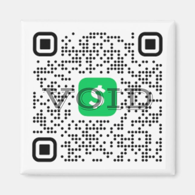 Íman Ímã de Aplicativo de Dinheiro com Código QR (Frente)