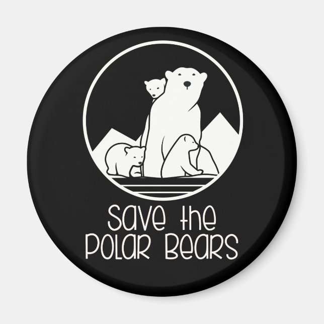 Íman Ímã de Apoio ao Urso Polar (Frente)