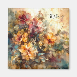 Íman Ímã de Aquarela Floral Personalizado
