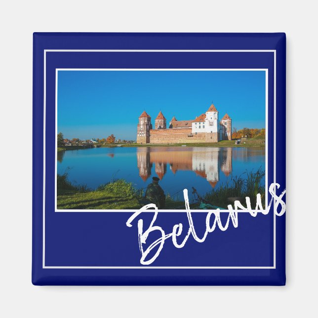 Íman Ímã de Arquitetura do Castelo de Mir da Bielorrúss (Frente)