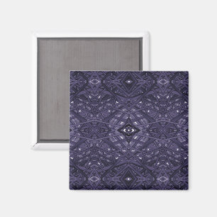 Íman Ímã de Arte em Tinta Alcoólica Abstrata Roxo Labir