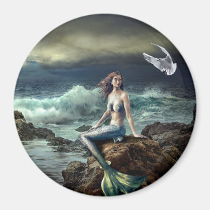Íman Ímã de Arte Fantasia Fada Conto de Fadas Sereia
