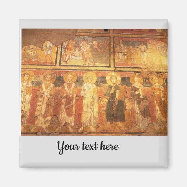 Íman Ímã de arte vibrante de mural de viagem de Roma (Frente)