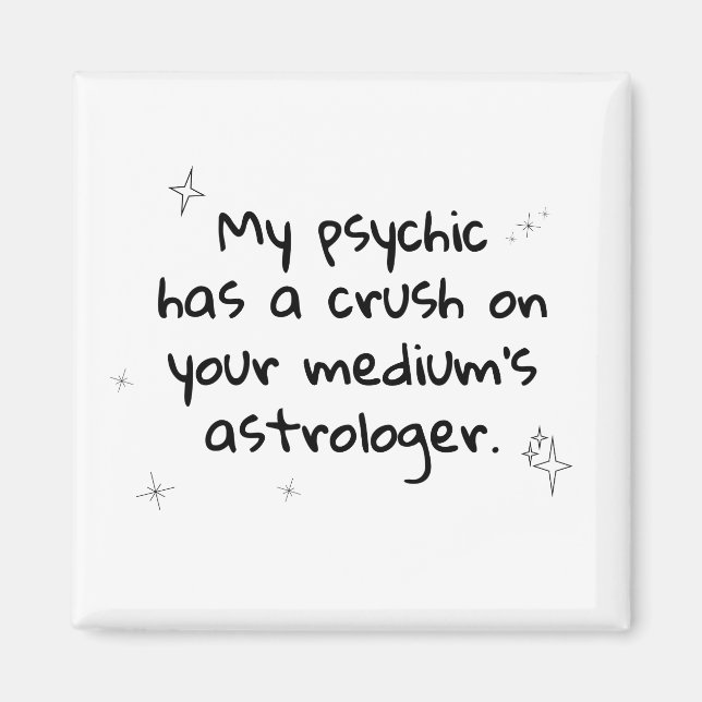 Íman ímã de astrologia média psíquica (Frente)