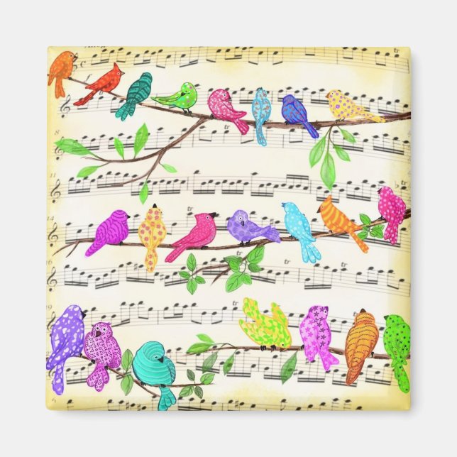 Íman Ímã de Aves Musicais (Frente)
