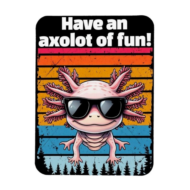 Íman Ímã de Axolote Divertido - Presente de Meme de Axo (Vertical)