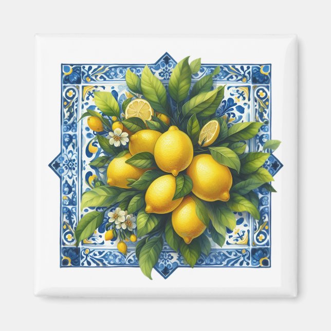 Íman Ímã de Azulejo de Limão   (Frente)