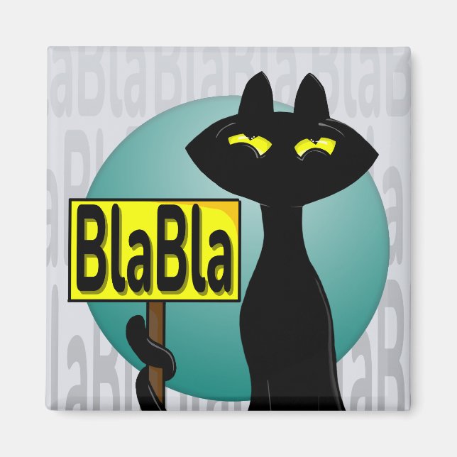 Íman Ímã de Bagagem Boogie Ruim - Placa BlaBla (Frente)
