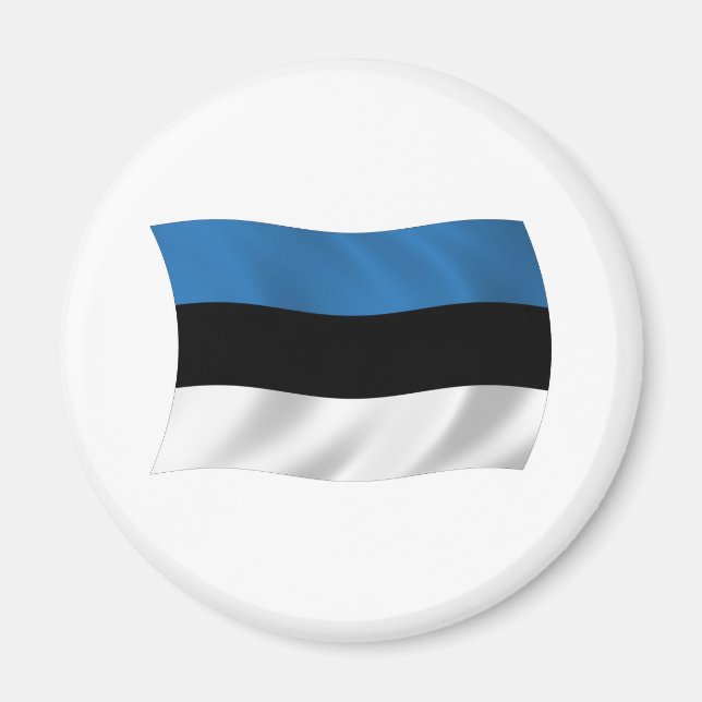Íman Ímã de Bandeira da Estônia (Frente)