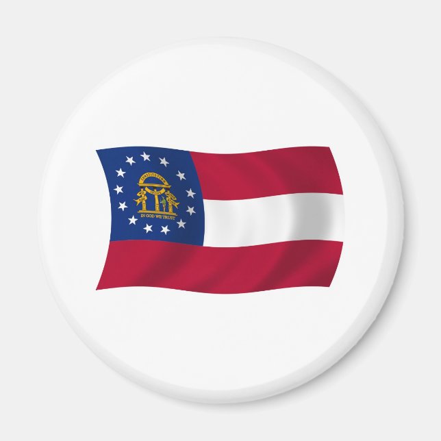 Íman Ímã de Bandeira da Geórgia (Frente)