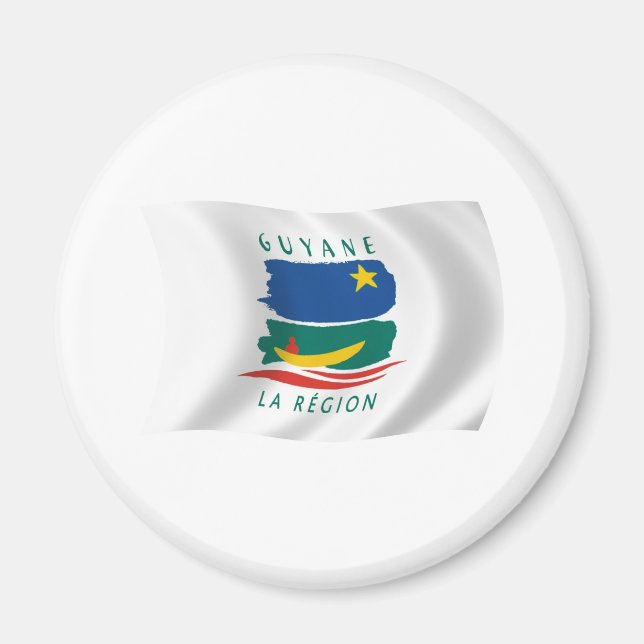 Íman Ímã de Bandeira da Guiana Francesa (Frente)