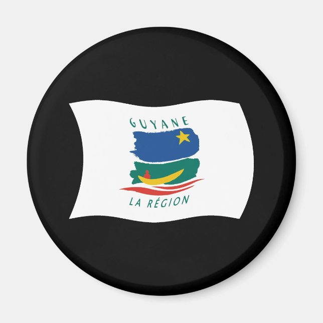 Íman Ímã de Bandeira da Guiana Francesa (Frente)