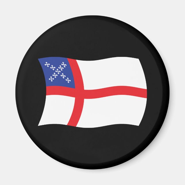 Íman Ímã de Bandeira da Igreja Episcopal dos EUA (Frente)
