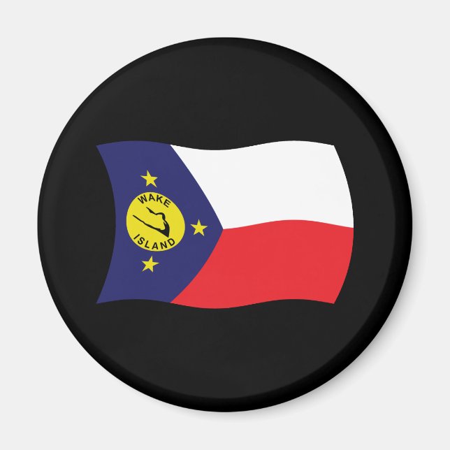 Íman Ímã de Bandeira da Ilha Wake (Frente)