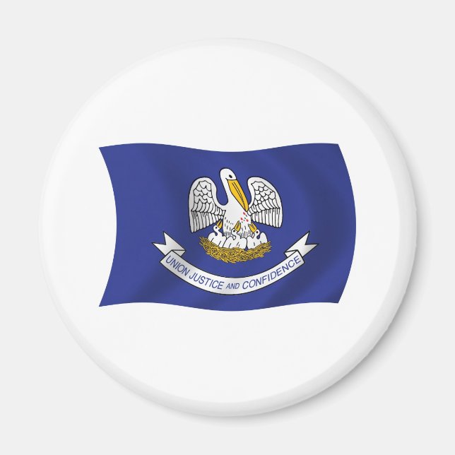 Íman Ímã de Bandeira da Louisiana (Frente)