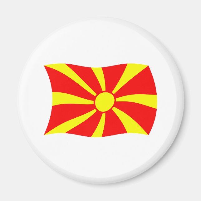 Íman Ímã de Bandeira da Macedônia (Frente)