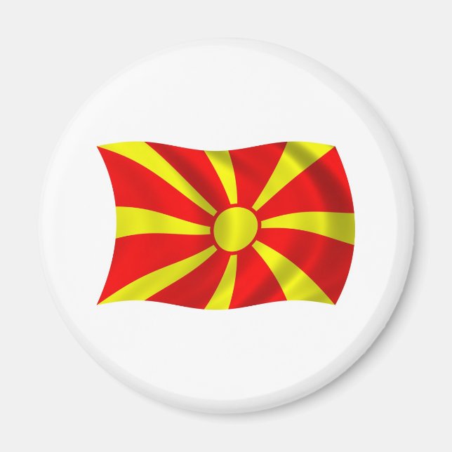 Íman Ímã de Bandeira da Macedônia (Frente)