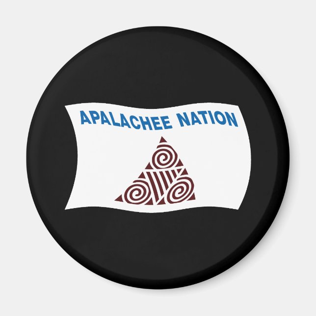 Íman Ímã de Bandeira da Nação Apalachee (Frente)