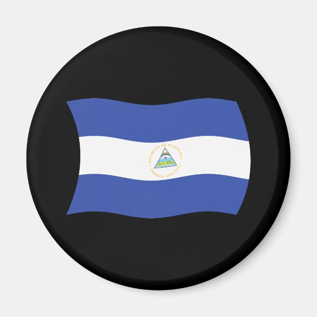 Íman Ímã de Bandeira da Nicarágua (Frente)