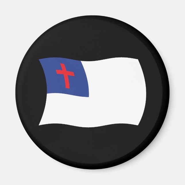Íman Ímã de Bandeira da Religião Cristã (Frente)