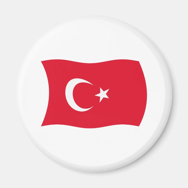 Íman Ímã de Bandeira da Turquia (Frente)