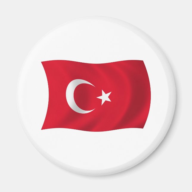Íman Ímã de Bandeira da Turquia (Frente)