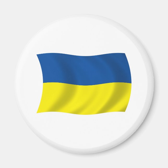 Íman Ímã de Bandeira da Ucrânia (Frente)